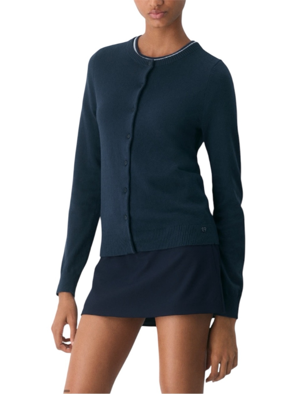 Aritzia Sunday Best Biscotti Cardigan in Admiral (Navy Blue) Size Small